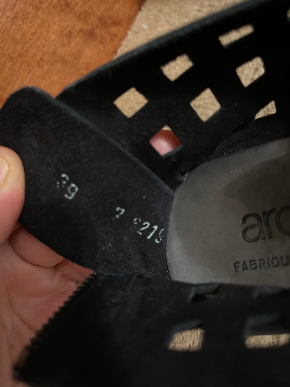 Arche Black Perforated Open-Toe Slip-On Sandals Great Condition SZ 38/ U. S.7.5 - Picture 12 of 12